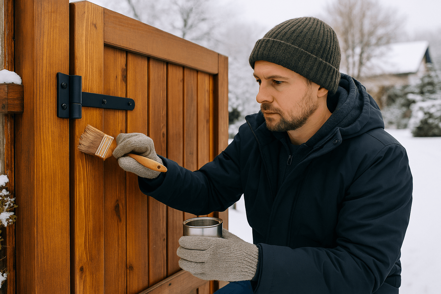 Entretien portail en bois à Grenoble
